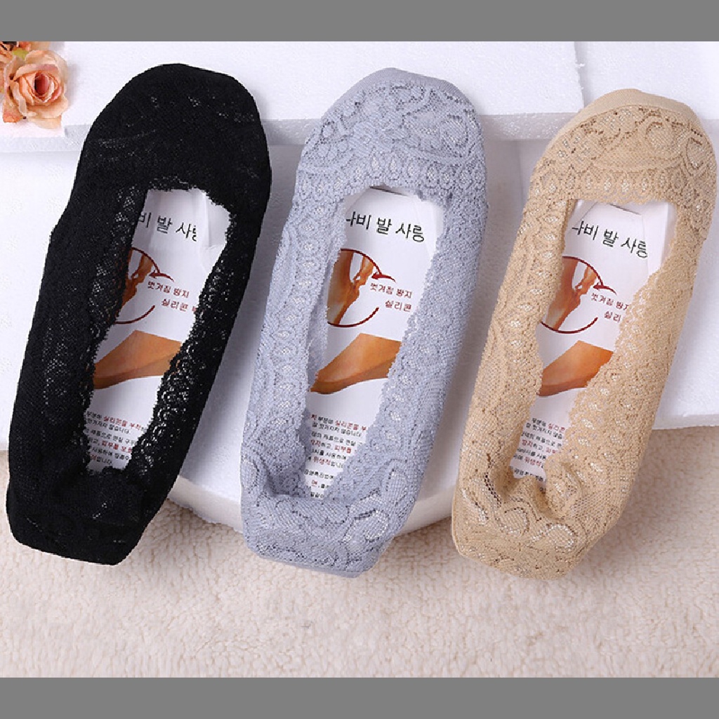 Đôi Vớ Thuyền Chất Liệu Cotton Phối Ren Thời Trang Dành Cho Nữ Mới