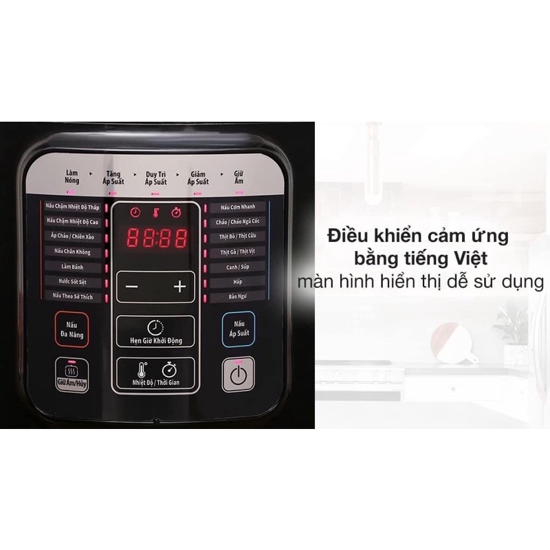 Nồi áp suất điện Tefal CY601868 6 lít - bảo hành chính hãng 24 tháng