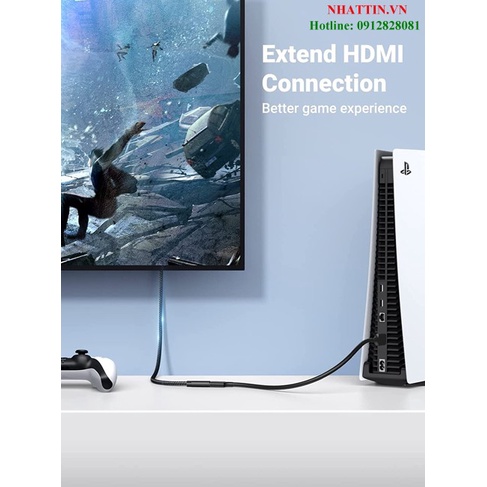 Cáp nối dài HDMI 2.1 âm dương hỗ trợ 8K@60Hz Ugreen cao cấp