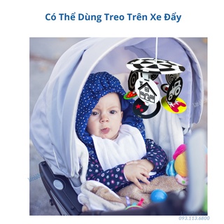 Đồ chơi treo cũi, treo xe đẩy đen trắng kích thích thị giác cho trẻ sơ sinh 10 thẻ gắn nhãn theo độ tuổi shop BOLYN
