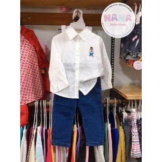 Set áo sơ mi quần jean bé trai
