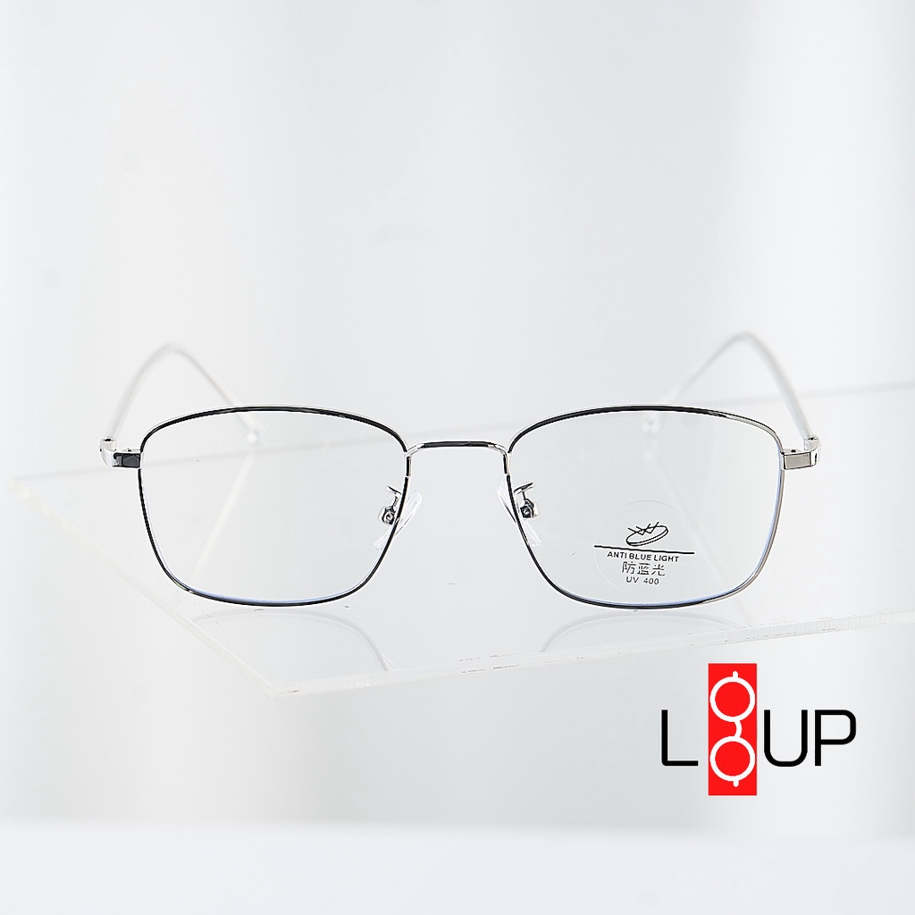 Gọng kính cận nam nữ kim loại mảnh vuông liup Eyewear 8818 chắc chắn, có thể thay cận loạn viễn