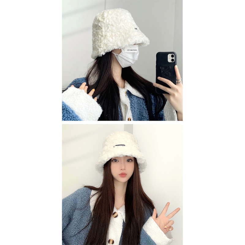 Mũ Bucket Lông Nhung Giữ Ấm Mùa Thu Đông Phong Cách Hàn Quốc Mới 2022 Cho Nữ