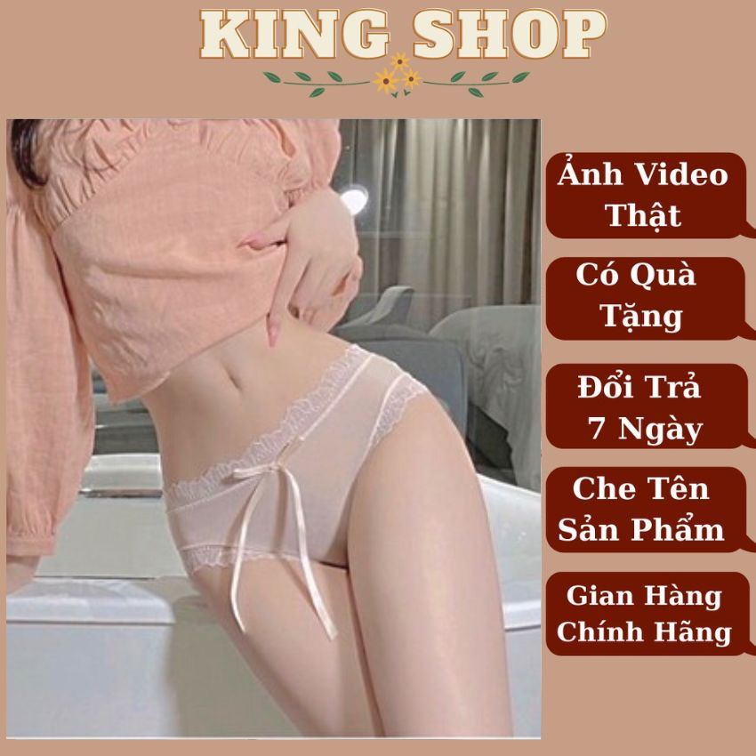 Quần rót nữ ren sexy mềm mịn, Quần chip nữ viền ren xuyên thấu gợi cảm mềm mại thoáng mát Kingshop L1026