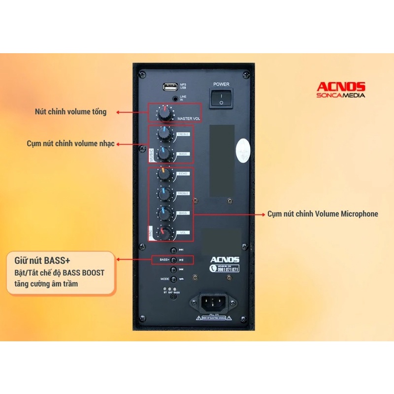 Loa karaoke di động Chính hãng Acnos CB4051G