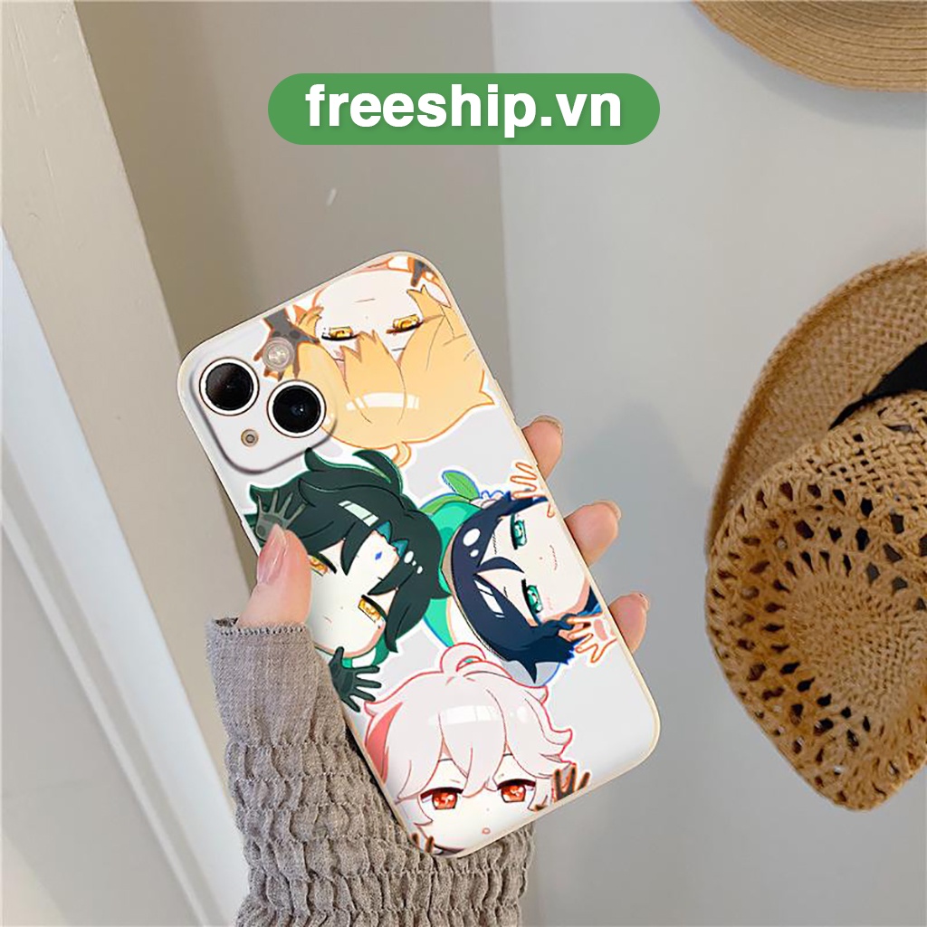 Ốp iphone cạnh vuông Hình Mona Jean Barbara Dễ Thương chống sốc 6/6splus/7/7plus/8/8plus/x/xr/xs/11/12/13/14/pro/max/plu