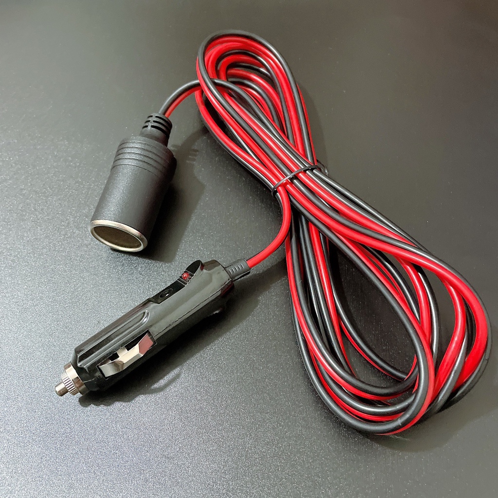 Bộ Cáp Nối Dài Tẩu Sạc Xe Hơi Ô Tô Đầu Đực Chuyển Sang Đầu Cái 12V/24V Chiều Dài 1.5M