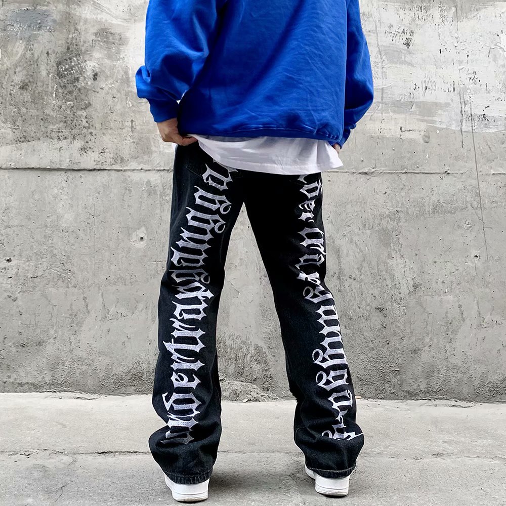 Quần Dài Dáng Rộng Phong Cách Hip hop Hàn Quốc Thời Trang Mùa Thu Cá Tính Cho Nam M-4XL