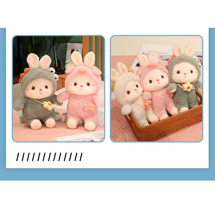 Thỏ Nhồi Bông Dễ Thương 28CM 35CM 50CM