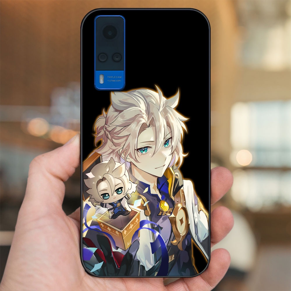 Ốp lưng Vivo Y51 2020, Y53s viền đen in hình Albedo Genshin Impact