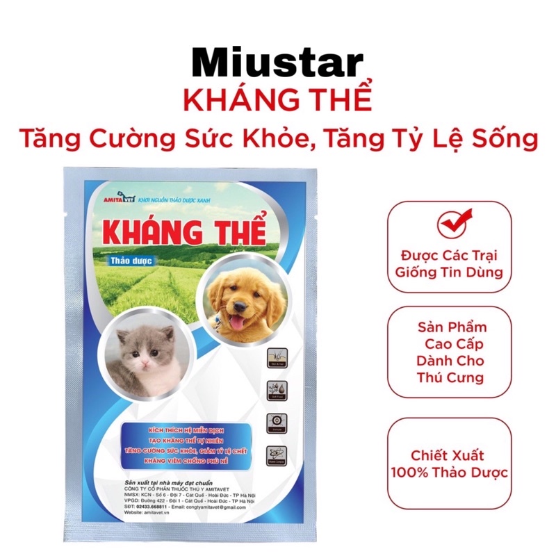 Bổ xung kháng thể cho chó mèo AMITAVET gói 35g giúp thú cưng khỏe mạnh