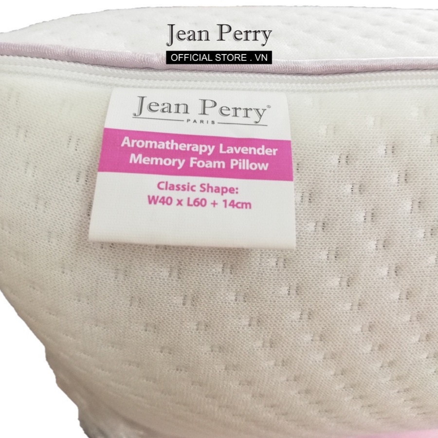 Gối nằm chiết xuất hoa oải hương Jean Perry Memory Foam Lavender Classic 40x60x14cm