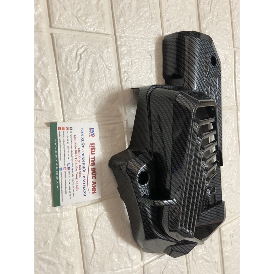 Bộ 3 món xe Air Blade 2022-2023  che pô, pô E, quạt mạ crom trắng hay sơn cacbon cao cấp