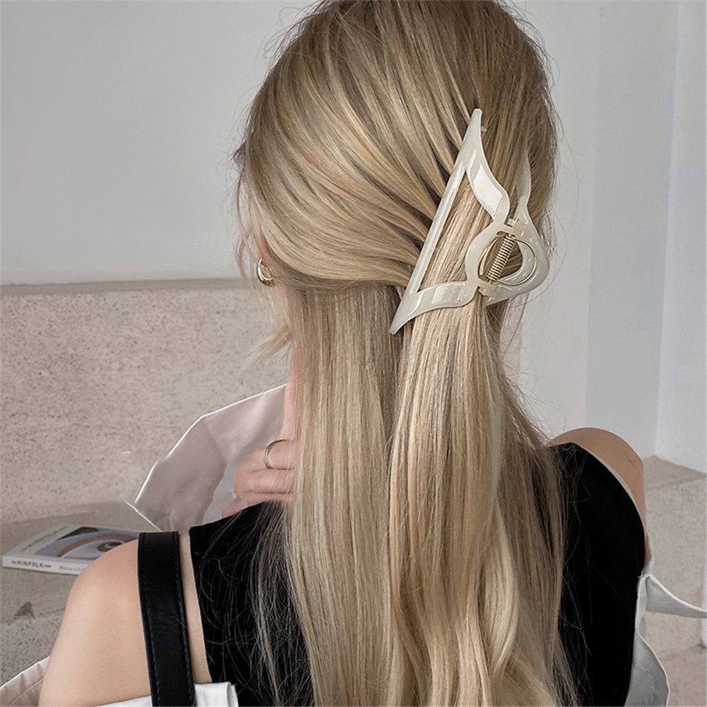 Kẹp Tóc Hình Tam Giác Màu Kẹo Ngọt Kiểu Dáng Đơn Giản Thanh Lịch