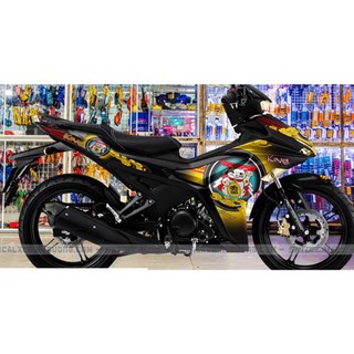 Tem trùm exciter 155 vàng đen mèo thần tài,team decal ex155
