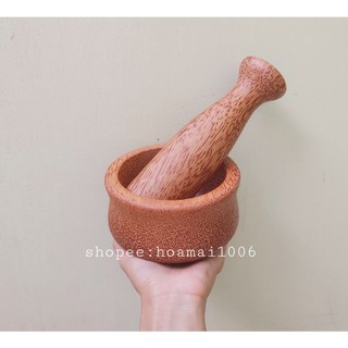 Bộ cối chày gỗ dừa cỡ lớn