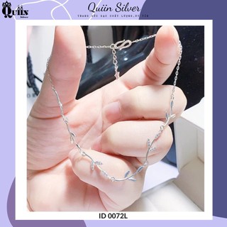 Lắc chân bạc ta, bạc s925 quiin - hình lá dành cho nữ 0072l