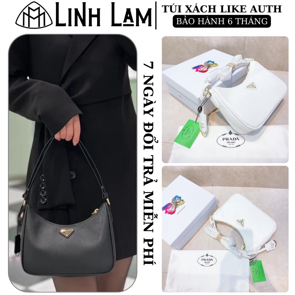Túi xách nữ đeo vai PRADA,túi xách nữ kẹp nách cao cấp, Size 25cm fullbox toàn bộ phụ kiện auth, bảo hành 6 tháng
