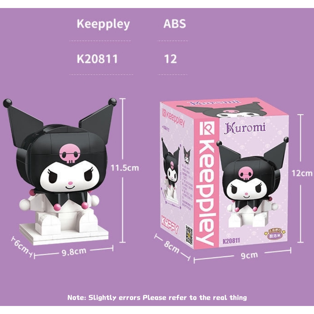 Đồ Chơi Lắp Ráp K20811-Kuromi / K20801-Hello Kitty Sanrio MOC Dễ Thương Cho Bé