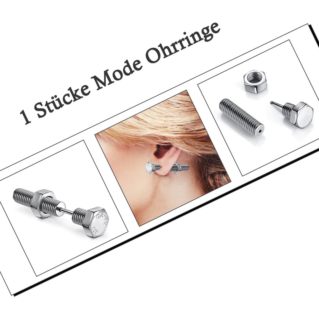 1 Bông Tai Hợp Kim Titan Chống Dị Ứng Có Ốc Vít Phong Cách Halloween Cho Nam Và Nữ