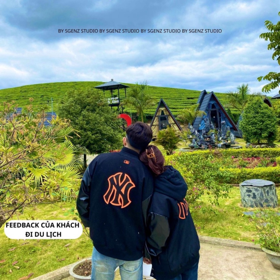 Áo Khoác Bomber NY phối tay da form rộng phong cách  Trẻ Trung hot 2022