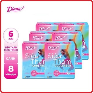 Băng Vệ Sinh Diana siêu thấm COOL FRESH siêu mát lạnh  có cánh ( mặt lưới )
