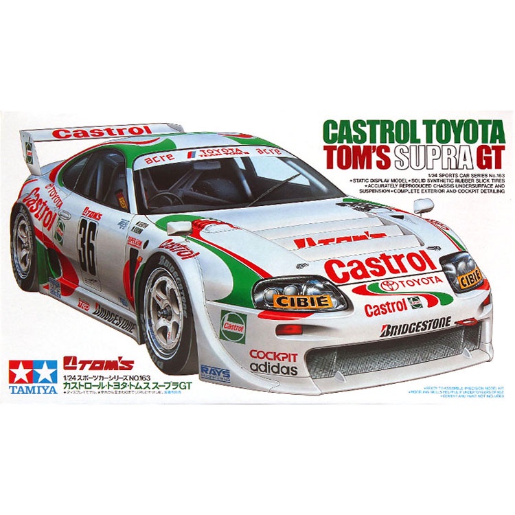 Mô Hình Xe Hơi Toyota Supra GT JZA80 JGTC Tamiya 24163 Tỉ Lệ 1 / 24