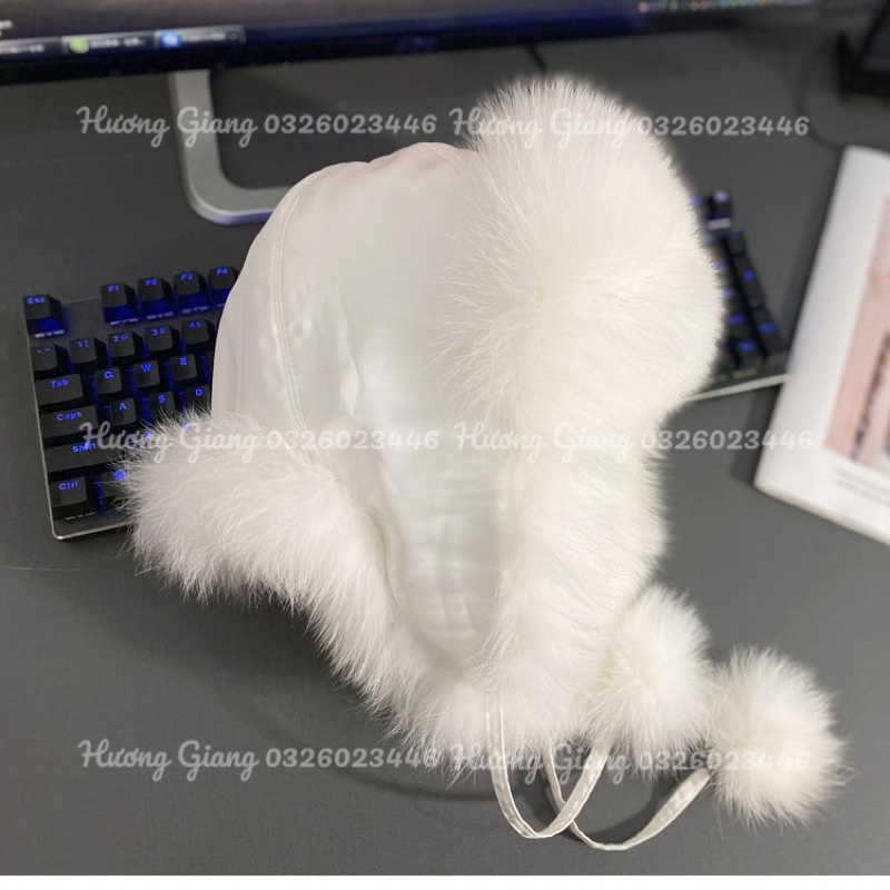 Mũ Lông Mông Cổ, Mũ Lông Trần Trám, Mũ Lông Chụp Hình Concept Noel