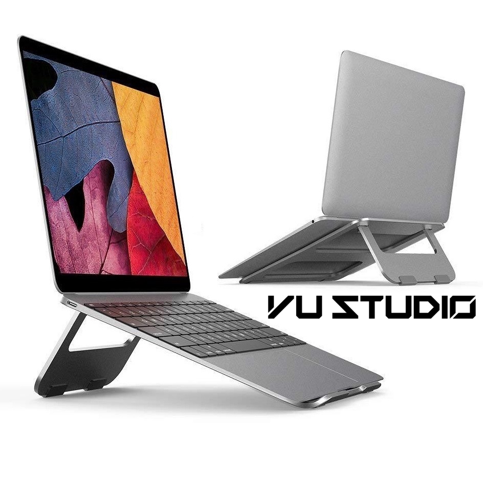 Giá đỡ laptop, iPad gấp, tạo góc nghiêng hợp kim nhôm, gọn nhẹ D56A Vu Studio