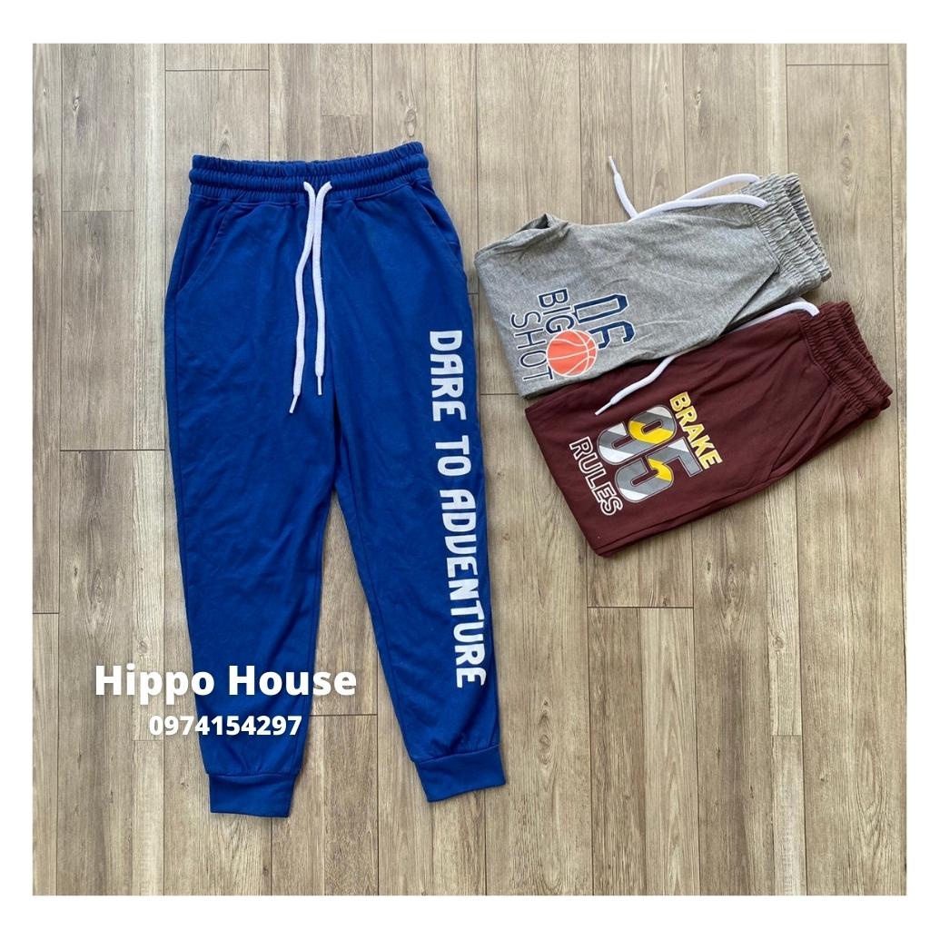 Quần Nỉ Da Cá Cotton Bé Trai Bé Gái Size Đại Nỉ Da Cá Xuất Dư Hippo House