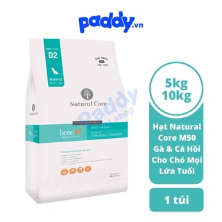 [Mã PET80K giảm 8% tối đa 80K đơn 350K] [5-10kg] Hạt Cho Chó Mọi Lứa Tuổi Hữu Cơ Natural Core M50 Gà & Cá Hồi