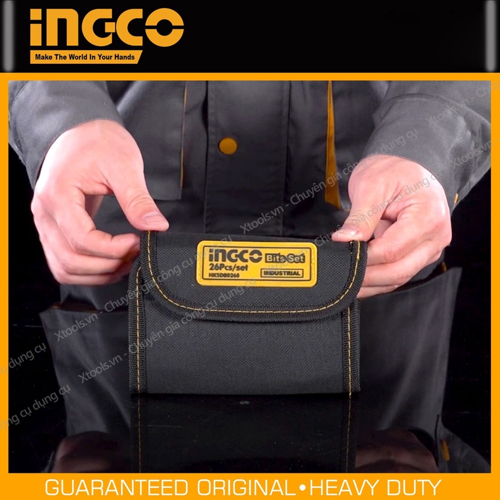 Bộ tua vít 26 chi tiết INGCO HKSDB0268 vặn siết 2 chiều tự động, chất liệu thép cr-v không gỉ, có nam châm tiện lợi