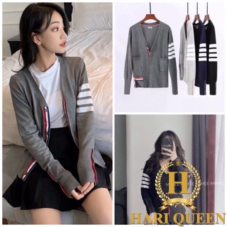 Áo cardigan thom hoạ tiết bốn sọc siêu hot 2022 hari