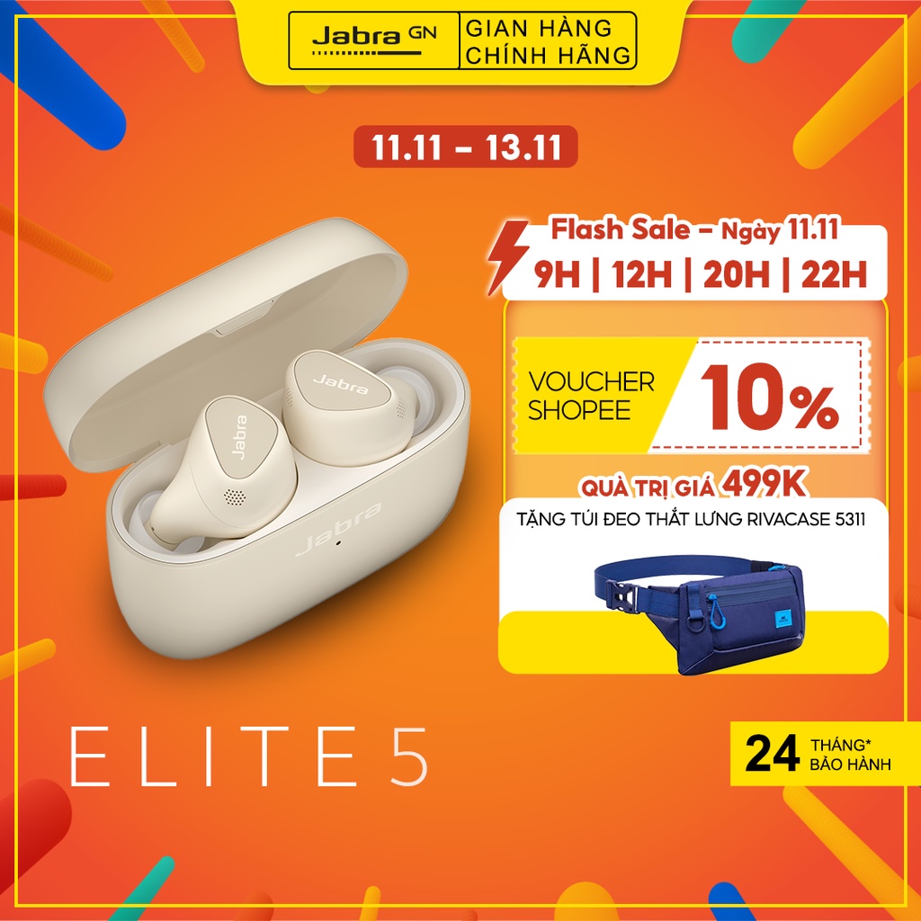Tai nghe Bluetooth True Wireless Jabra Elite 5 Hàng Chính Hãng