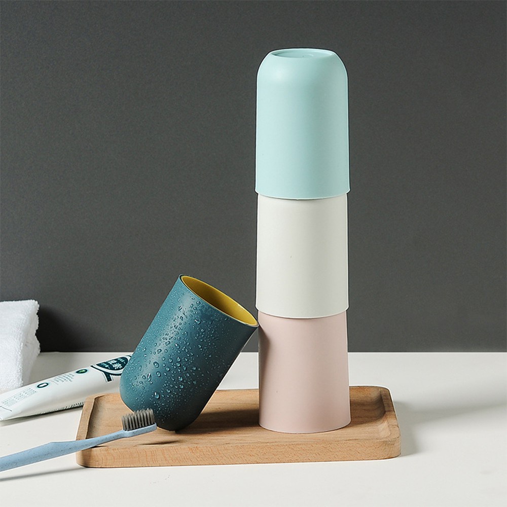 Cốc Uống Nước Thon Tròn Cao Cấp (2 Lớp Màu) - Ly Đánh Răng Cao Cấp