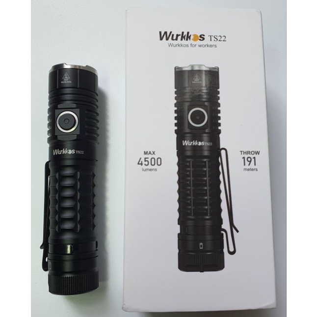 Đèn pin siêu sáng Wurkkos Ts22 4500lm-191m, Xhp70.2, pin 21700 sạc lại, Type C