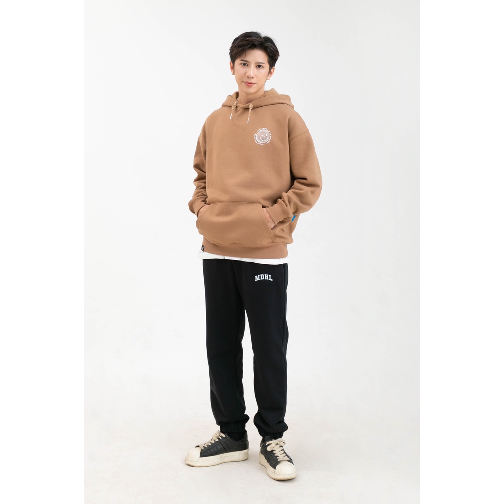 Áo Nỉ Hoodie Nam Dài Tay 2 Màu Nâu Be MANDO Chất Nỉ Cao Cấp Form Rộng Hình In Basic Unisex Thời Trang Hàn Quốc HOD004