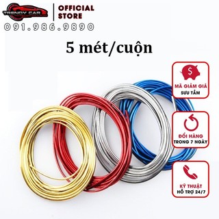 Chỉ viền trang trí nội thất ô tô (cuộn 5m) Chỉ nẹp viền nội thất xe hơi, dây viền trang trí nội thất ô tô, chỉ nội thất