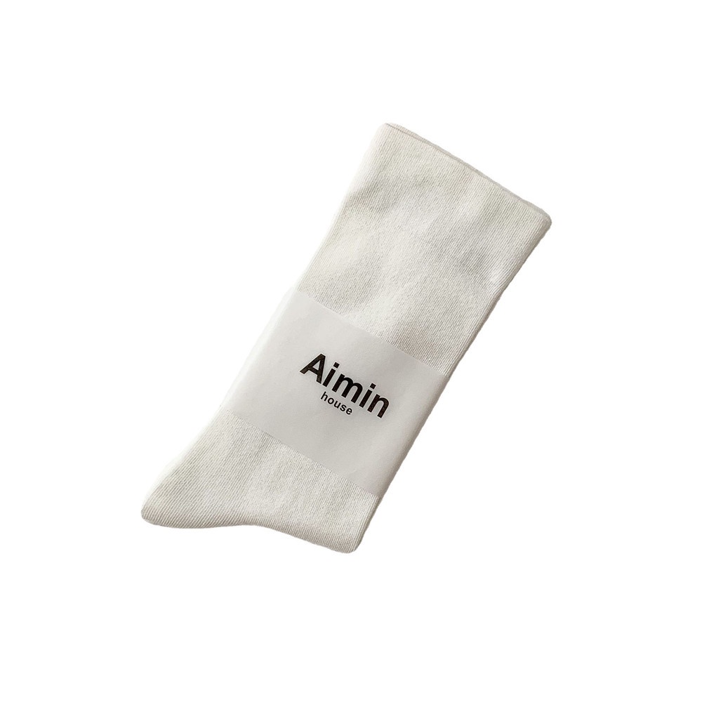 Vớ Cotton Mỏng Thoáng Khí Đơn Giản Màu Trơn Phong Cách Nhật Bản Dễ Thương Cho Nữ