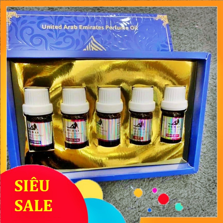 [Sỉ-Rẻ] Set 5 Chai Tinh Chất Nước Hoa Vùng Kjn Dubai United Perfume Oil Ngọt Ngào, Quyến Rũ - QT783 [Lẻ-Sỉ]
