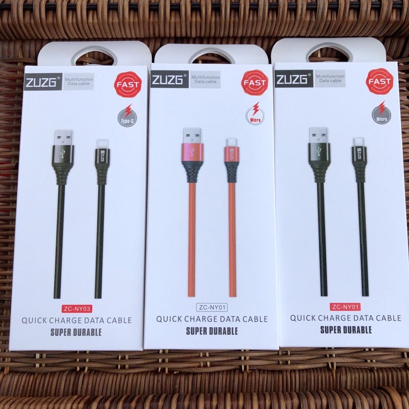 Cáp xạc dây dù cho iphone, samsung, type-c