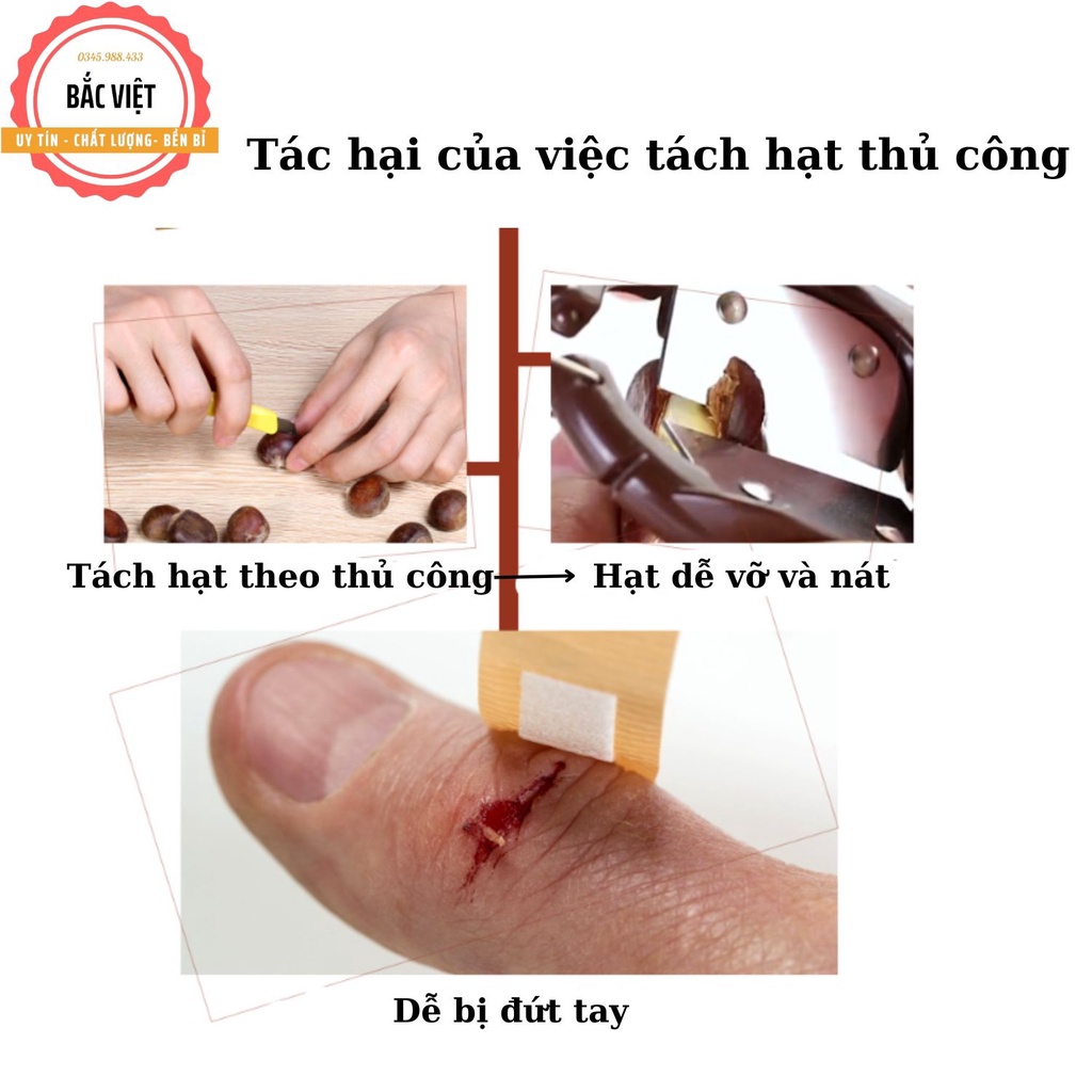 Máy khứa tách vỏ hạt dẻ loại mini cao cấp tách được 25kg/1h - BẢO HÀNH 12 THÁNG