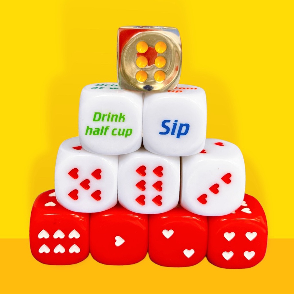 Drinking game bộ 01 xúc xắc xí ngầu cỡ lớn 25mm chất lượng cao nhiều lựa chọn