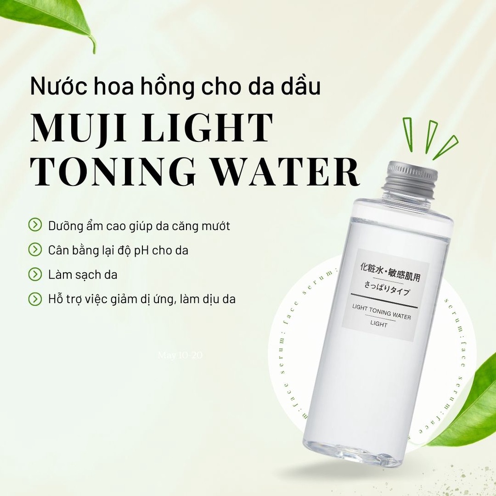 Nước hoa hồng Toner MUJI cân bằng da 200ml Nhật