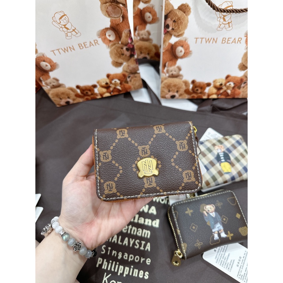 [HÀNG MỚI VỀ] VÍ CẦM TAY NHIỀU NGĂN MINI ĐỰNG THẺ  TT1102 và TT2197 - CHÍNH HÃNG TTWN BEAR - PICK TRỰ
