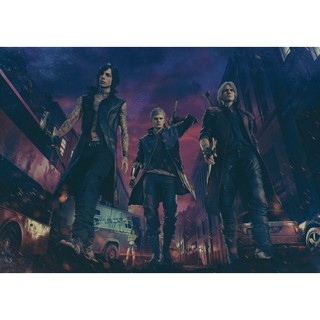 Poster game devil may cry 5 phong cách retro