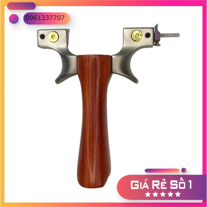 Ná cao su inox cán gỗ có thước ngắm dạ quang