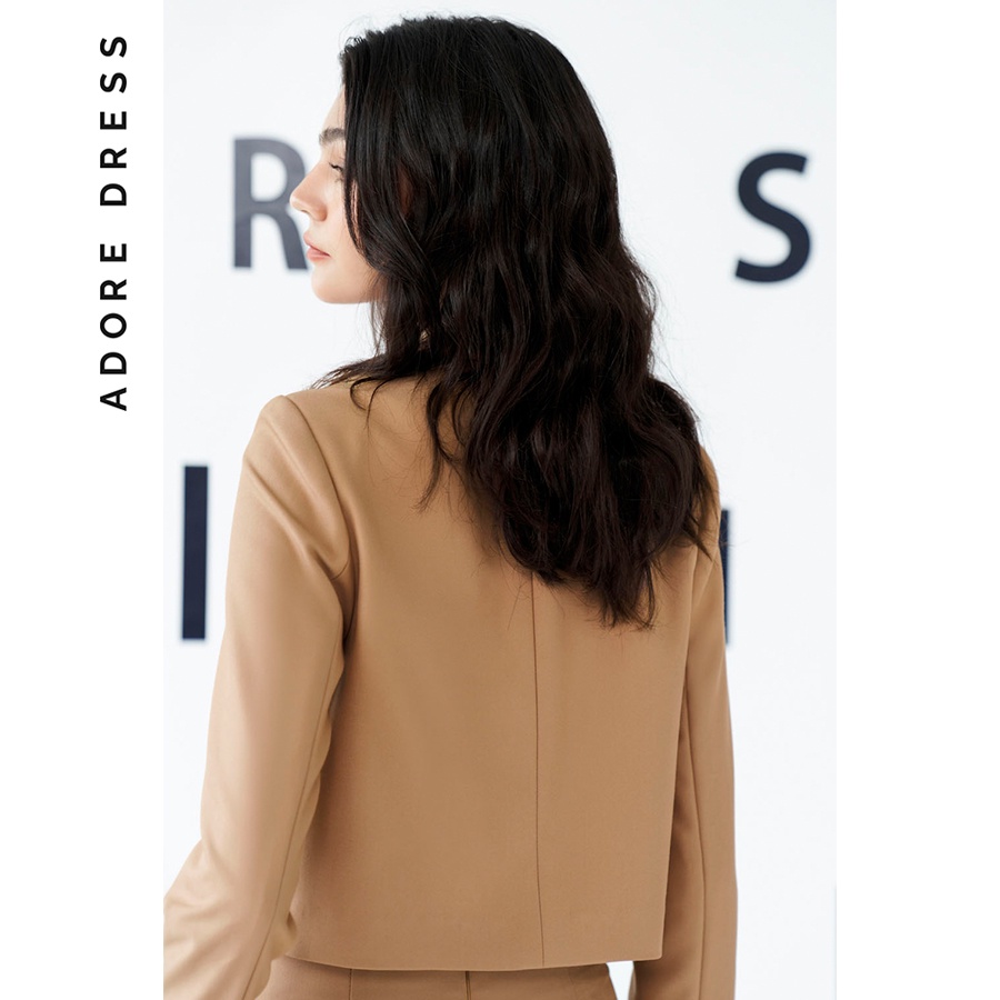 Crop Blazer 2 hàng khuy xanh pastel, trà sữa, đen, hồng baby 2BL3018 ADORE DRESS