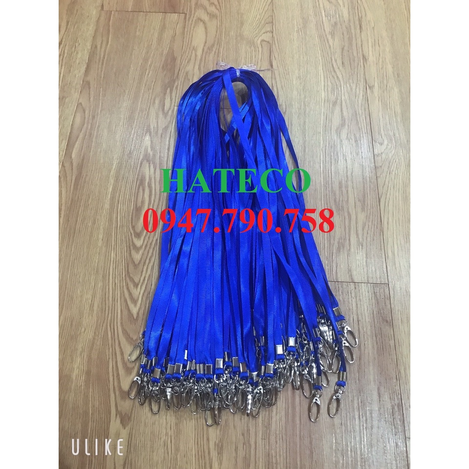 SỈ 100 DÂY ĐEO THẺ LỤA 2 MÓC SẮT- DÂY ĐEO THẺ NHÂN VIÊN 2 ĐẦU MÓC 1CM - Sản Xuất Thẻ nhựa, in