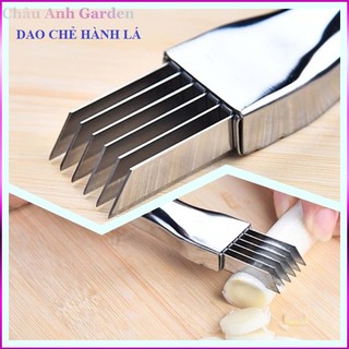 Dao chẻ đa năng 6 lưỡi inox, cắt chẻ hành lá, măng, rau muống, củ quả